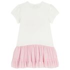 طقم ليجنز بنات مزخرف باللون الوردي, 1, hi-res