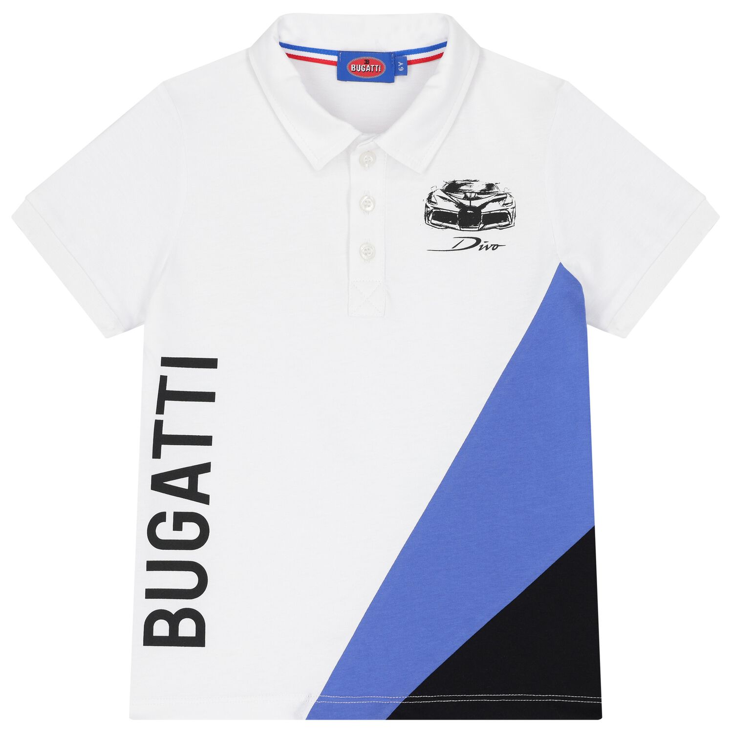Boys White Logo Polo Shirt, 1, hi-res