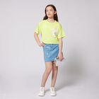 Girls Blue Denim Skirt, 1, hi-res