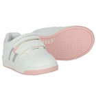 Girls White Logo Trainers, 1, hi-res