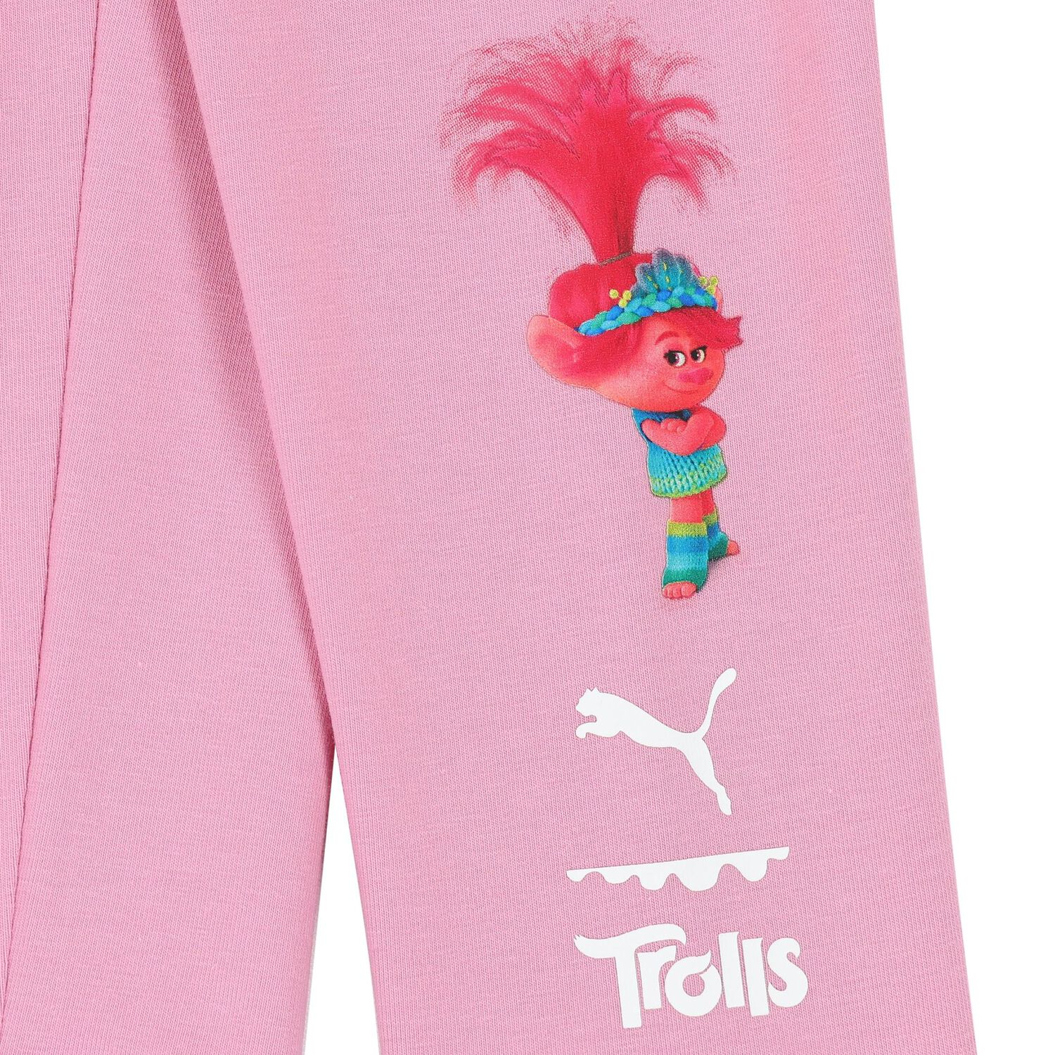 Girls Pink Trolls Logo Leggings, 1, hi-res image number null