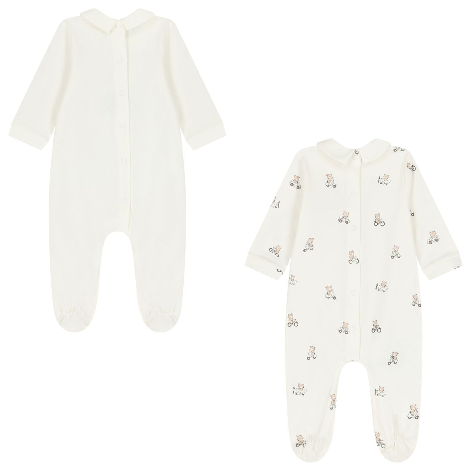 Baby Boys Ivory Babygrows ( 2-Pack ), 1, hi-res