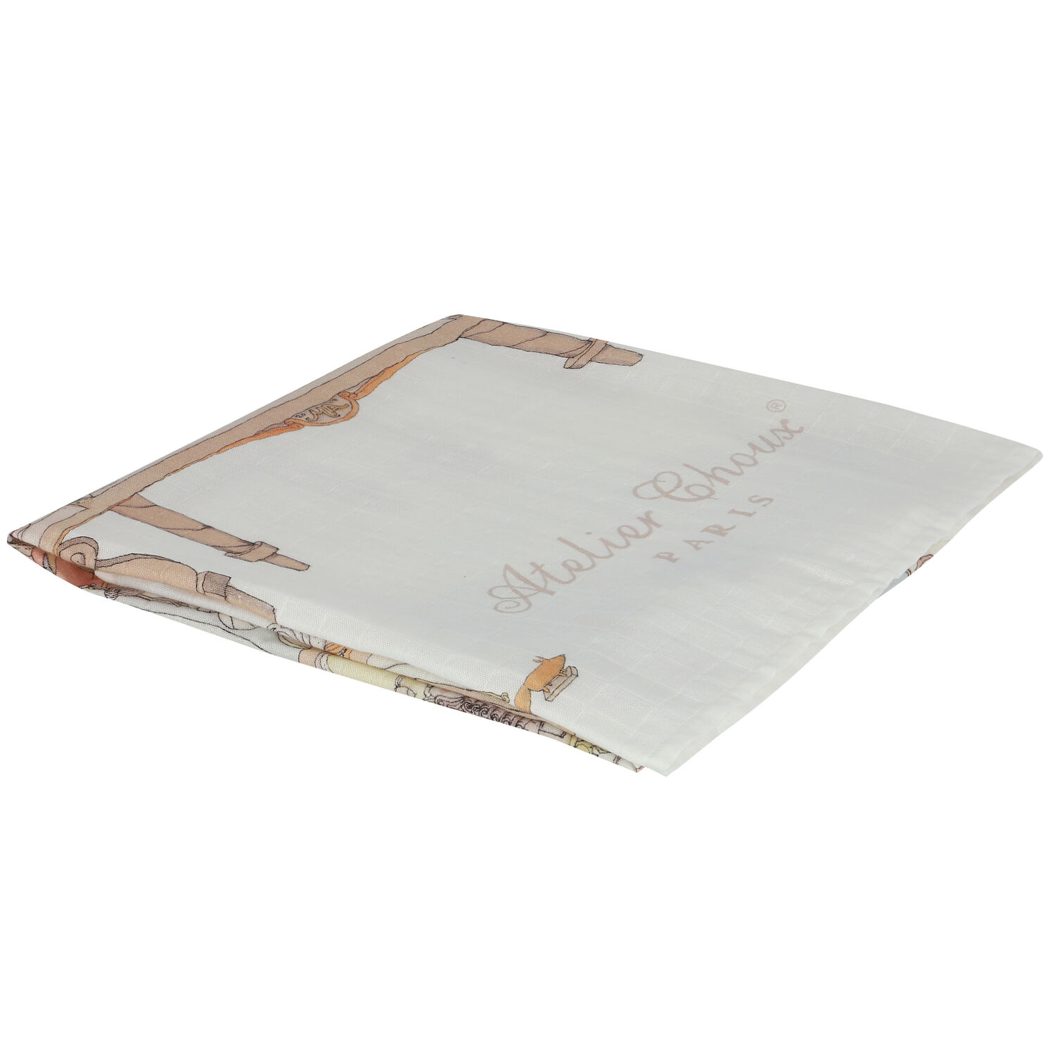 Baby Girls White & Pink Doll House Swaddle Carré Blanket, 1, hi-res image number null