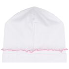 طقم افرول مزين بالزهور للبنات باللون الابيض والوردى , 1, hi-res