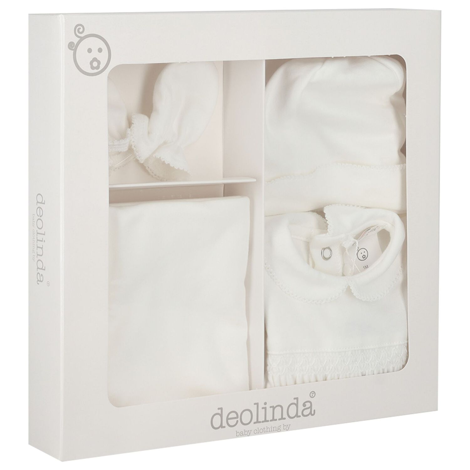 Ivory Smocked Babygrow Gift Set, 2, hi-res