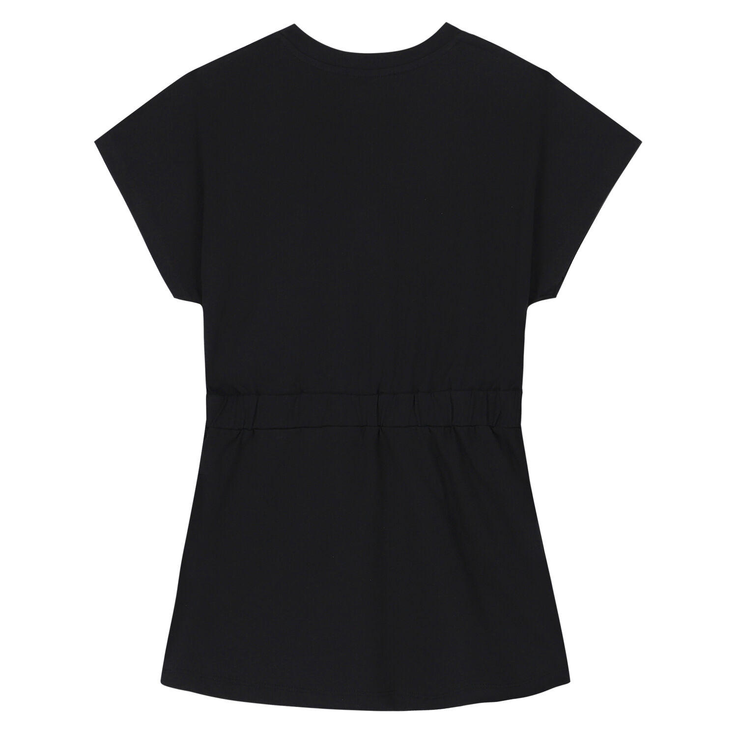 Girls Black Logo Dress, 1, hi-res