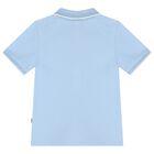 Younger Boys Pale Blue Logo Polo Shirt, 3, hi-res