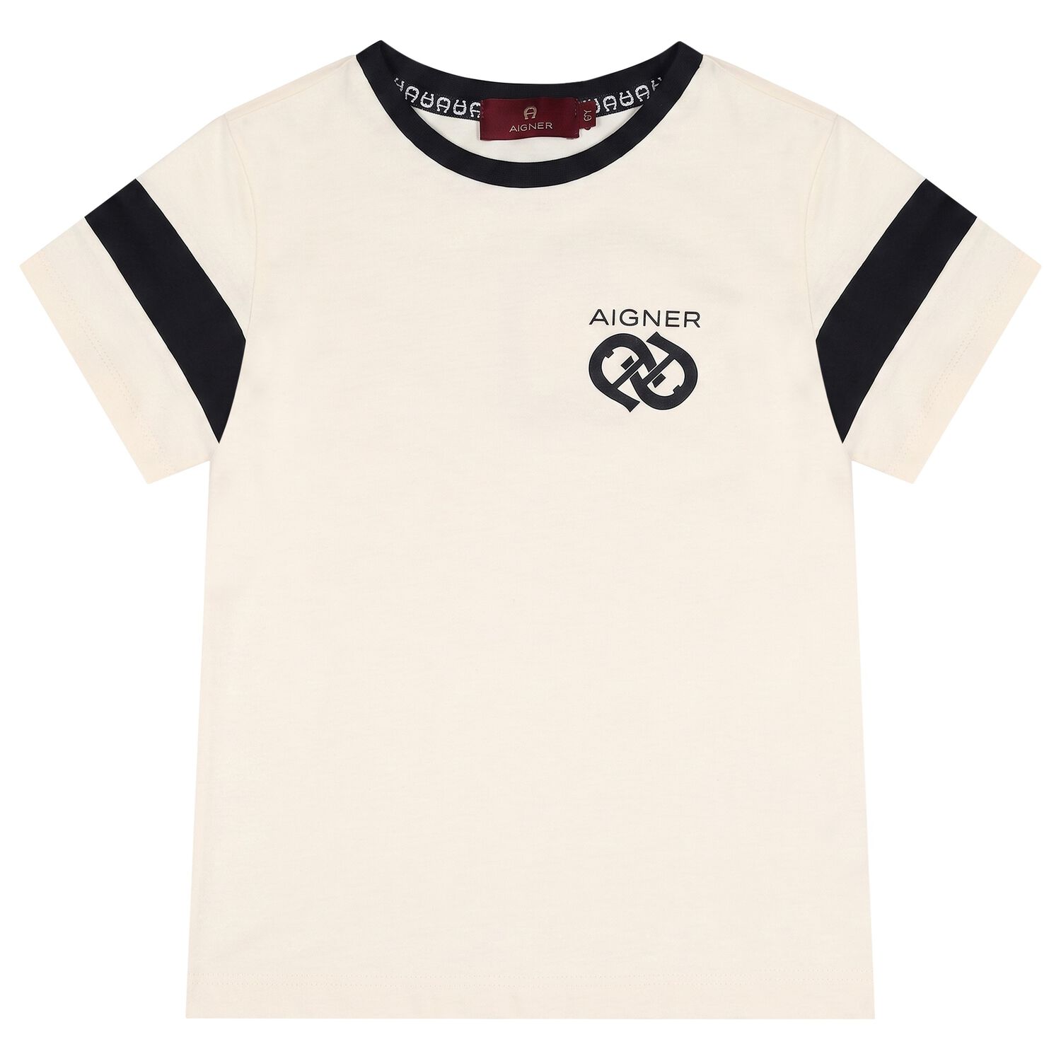 Boys Beige Logo T-Shirt, 2, hi-res