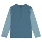 Boys Blue Whale Rash Vest, 1, hi-res
