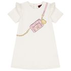 Girls Ivory Logo Bag Dress, 1, hi-res