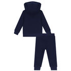 Baby Boys Navy Blue Logo Tracksuit, 1, hi-res