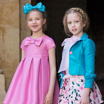 Girls Turquoise Bow Headband