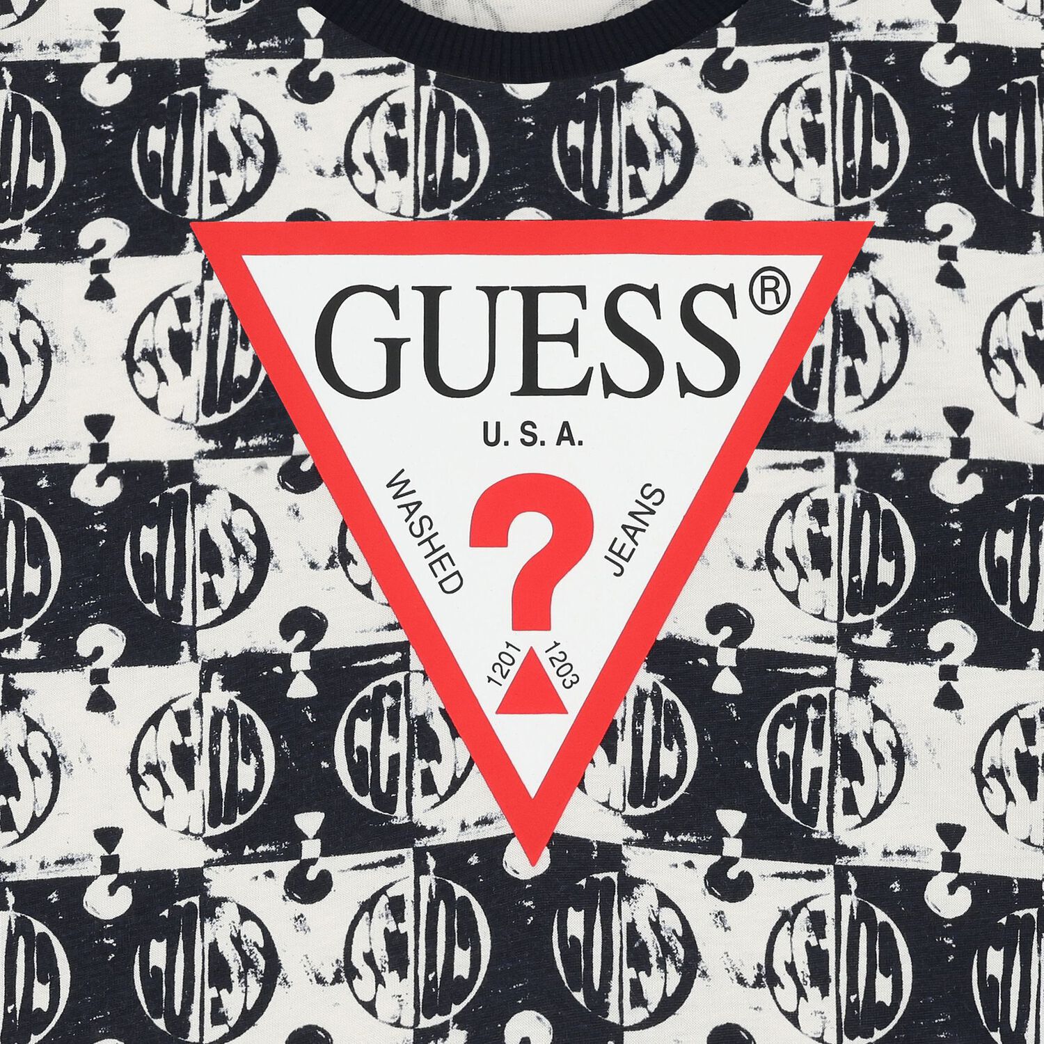 تي شيرت بشعار باللون أزرق داكن وعاجي للأولاد, 4, hi-res