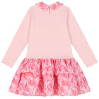 فستان بنات بالزهور باللون الوردى, 1, hi-res