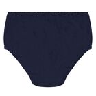 طقم فستان بنات بالشعار باللون الكحلي للأطفال, 1, hi-res