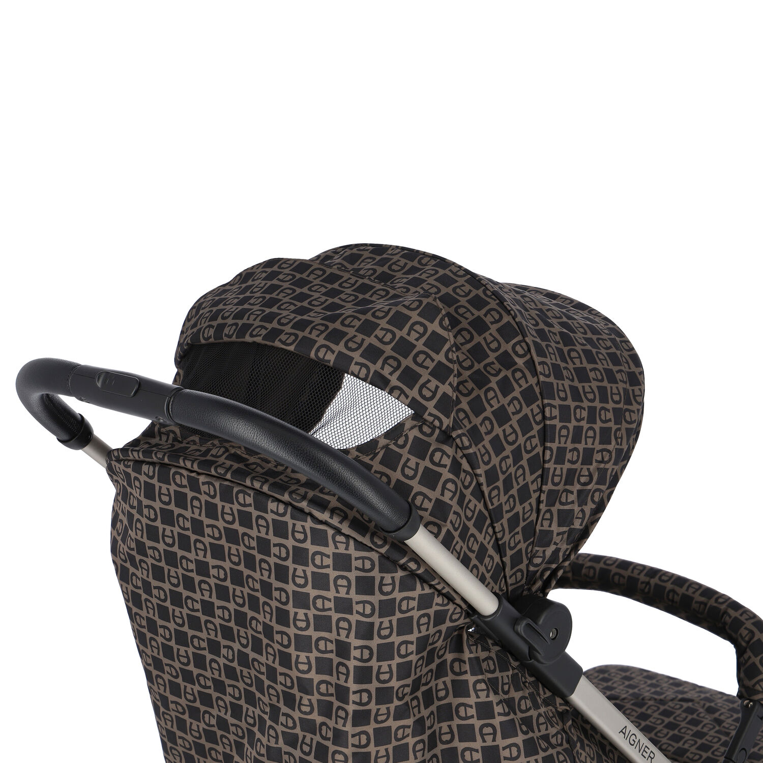 Brown & Black Logo Stroller, 1, hi-res