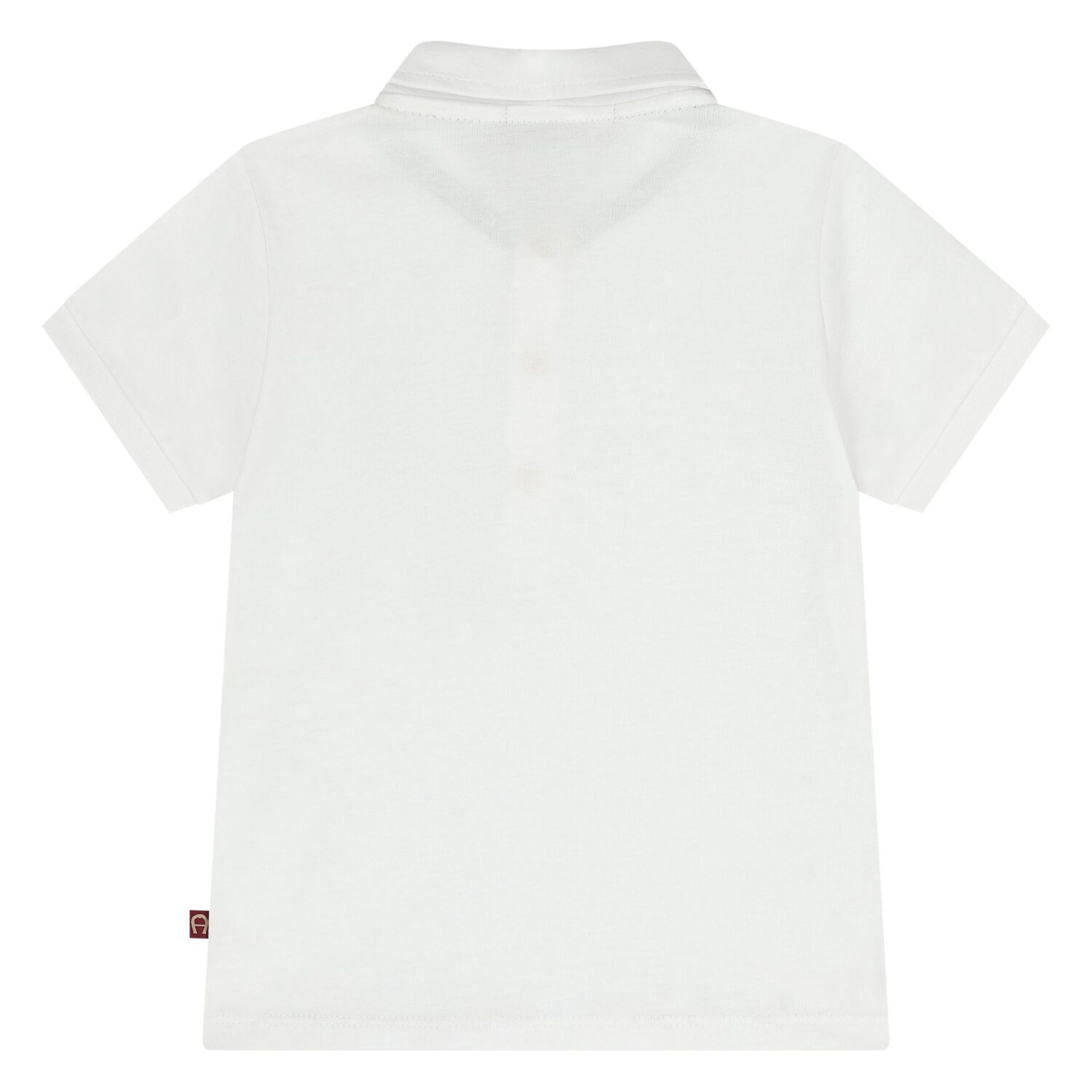 Younger Boys White Logo Polo Shirt, 1, hi-res