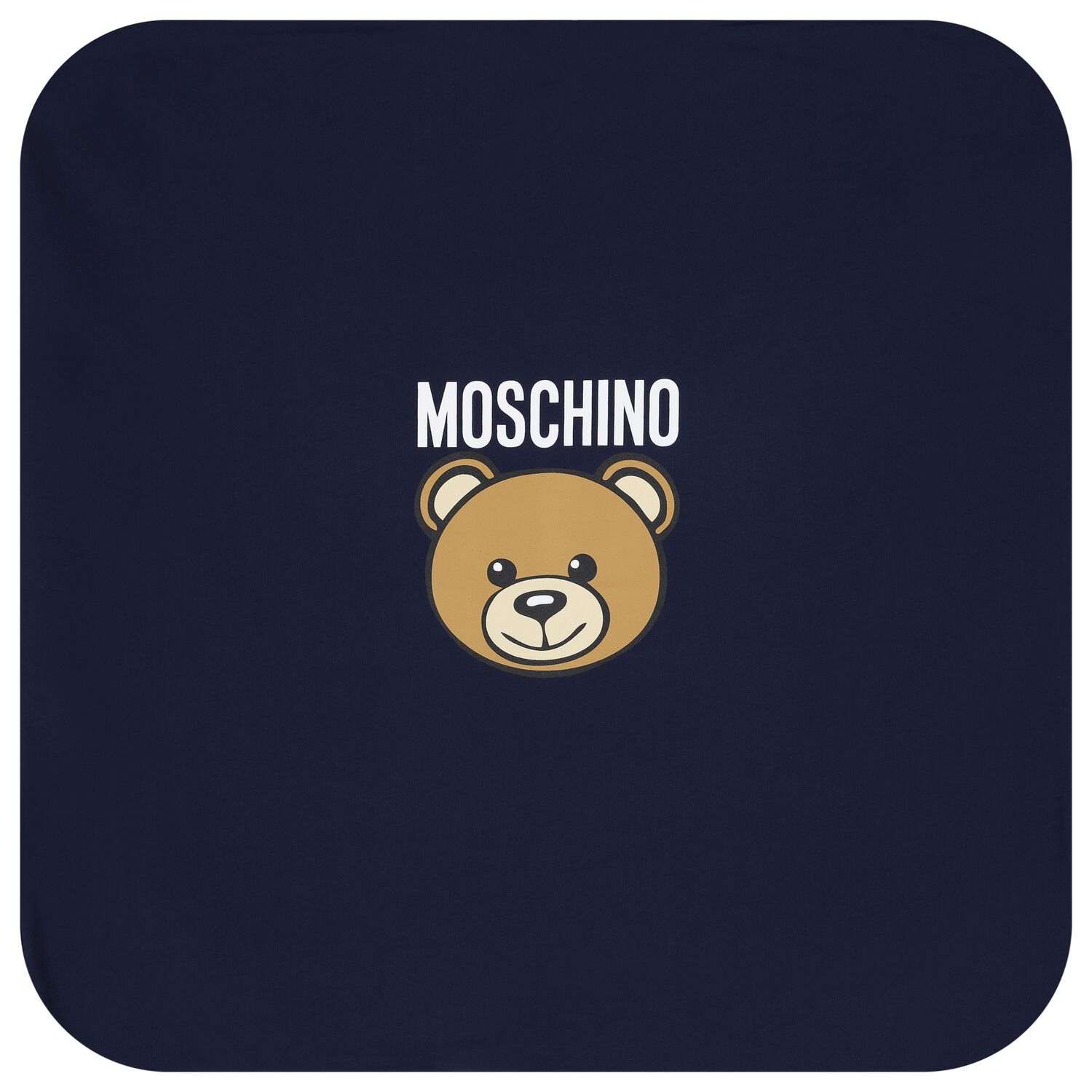 Navy Blue Teddy Bear Logo Baby Blanket, 3, hi-res image number null