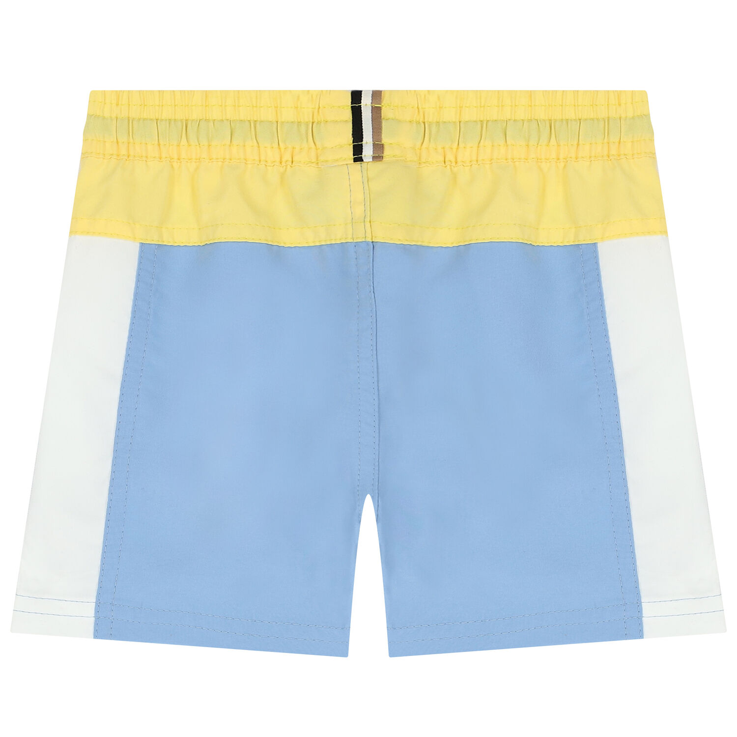 Younger Boys Yellow & Blue Logo Swim Shorts, 1, hi-res image number null