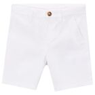 Boys White Chino Shorts, 4, hi-res