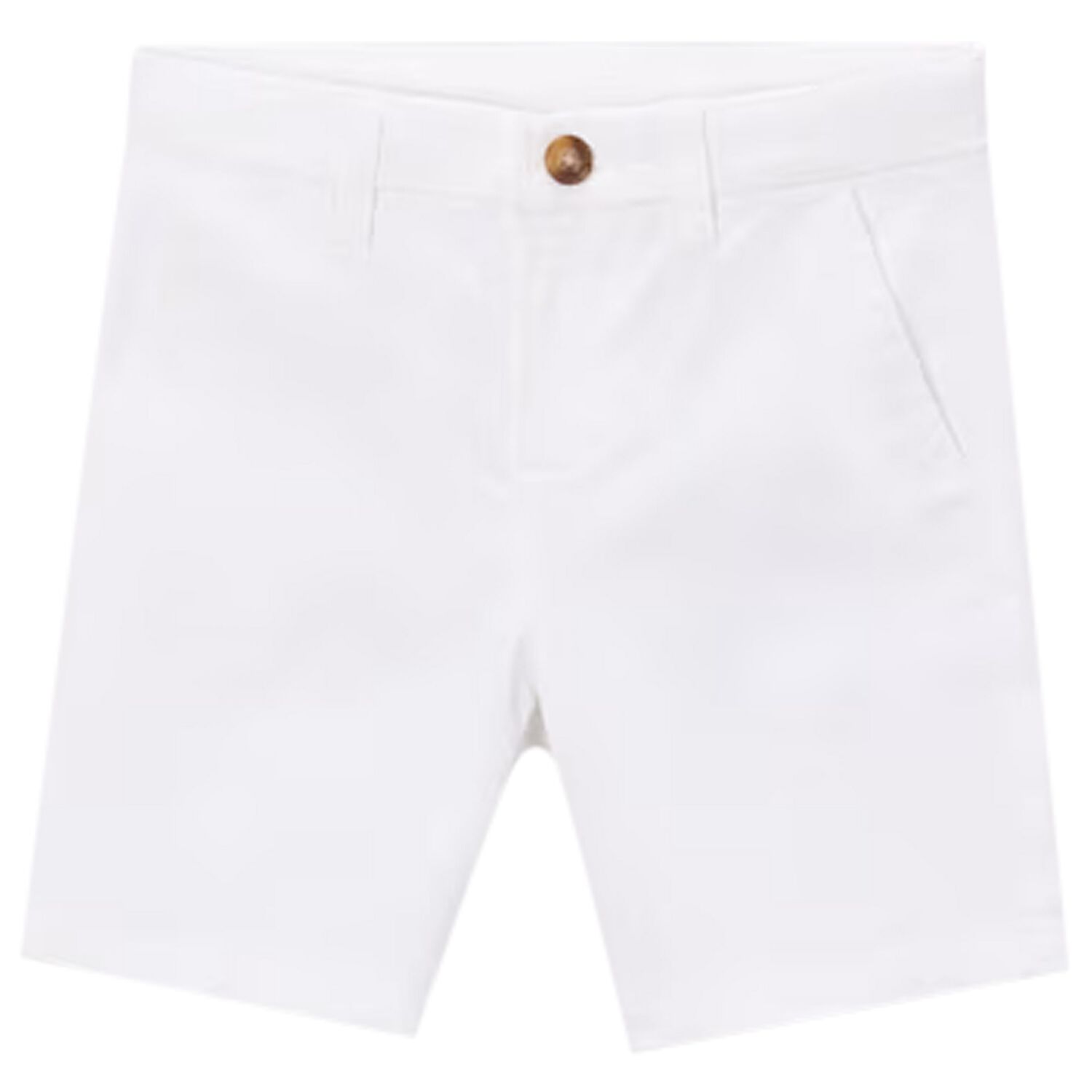 Boys White Chino Shorts, 4, hi-res