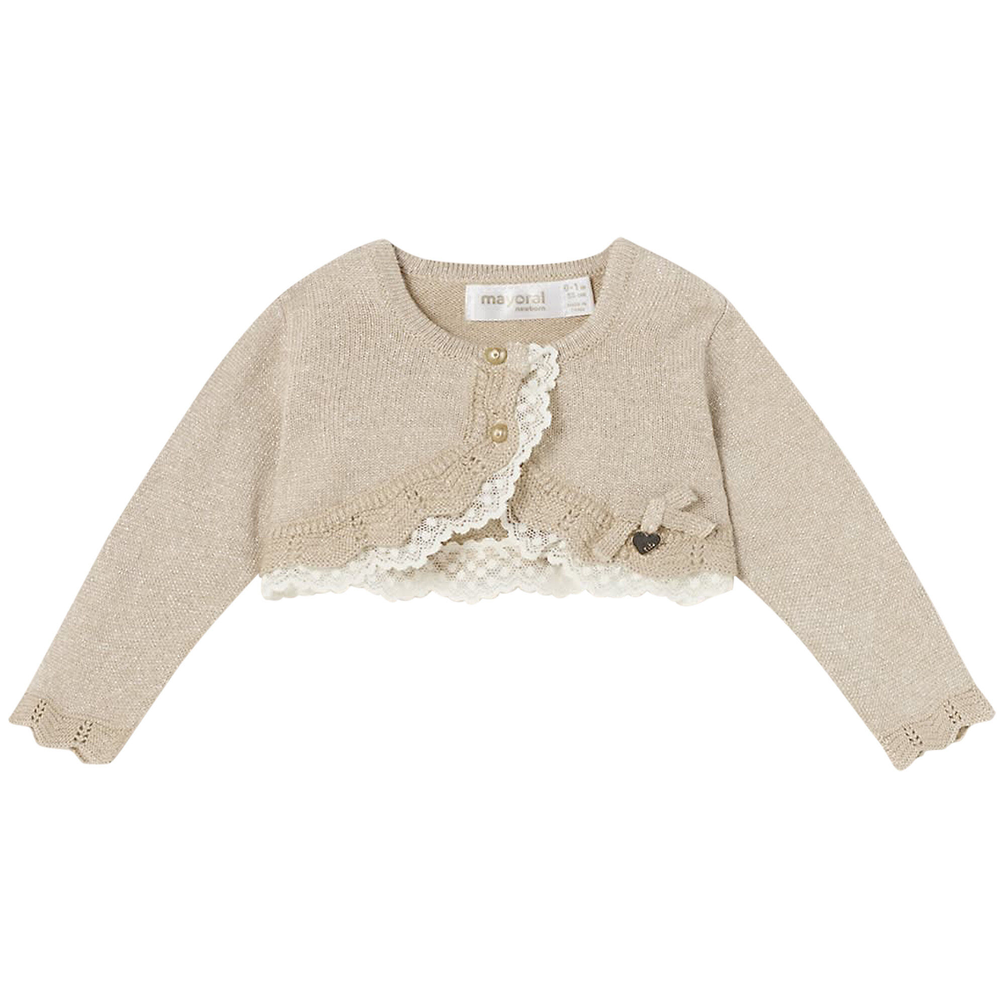 Mayoral Baby Girls Gold Bolero Cardigan Junior Couture UAE