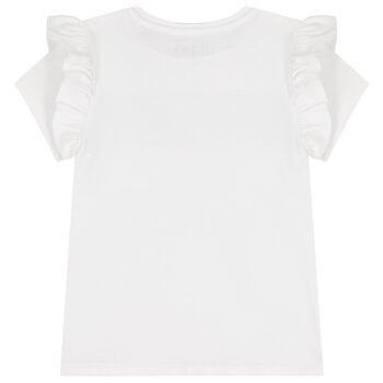 Girls White Logo T-Shirt