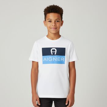 Boys White Logo T-Shirt