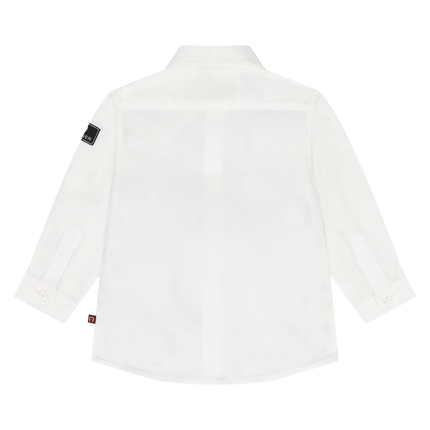 Younger Boys White Logo Shirt, 1, hi-res