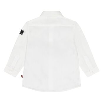 Younger Boys White Logo Shirt