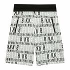 Boys White & Black Logo Shorts, 1, hi-res