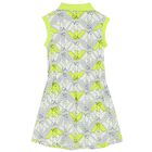 فستان بنات بولو بالشعار باللون العاجي, 1, hi-res