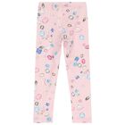 Girls Pink & Ivory Jewel Leggings Set, 1, hi-res