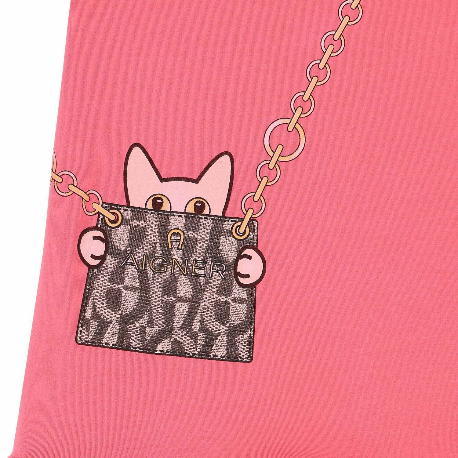 فستان بطبعة حقيبة باللون الزهرى, 1, hi-res