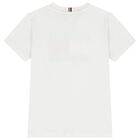 Boys White Logo T-Shirt, 3, hi-res