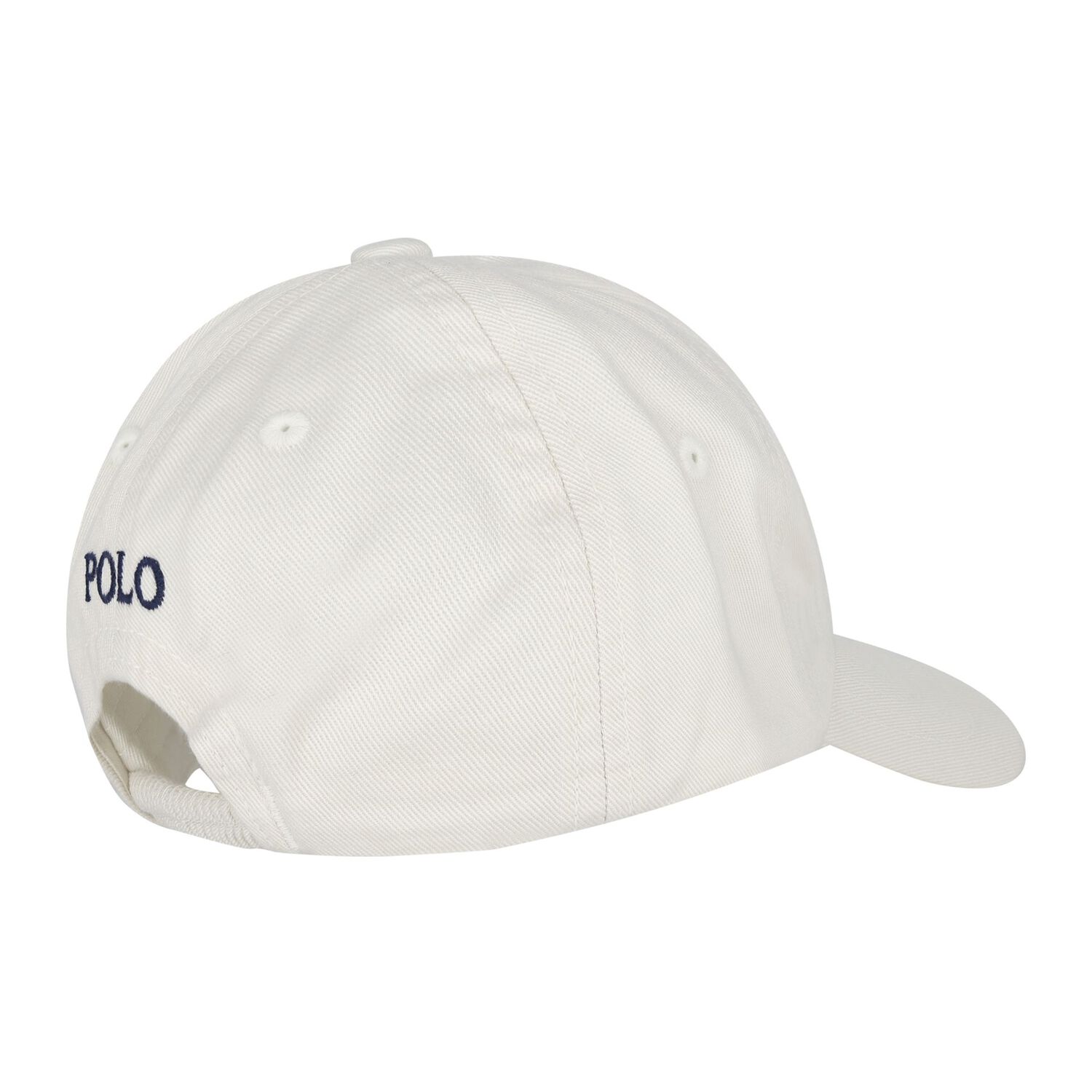 Baby Boys White Cotton Polo Bear Cap, 1, hi-res