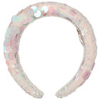 Girls Pink Sequins Headband, 1, hi-res