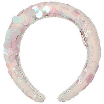 Girls Pink Sequins Hairband