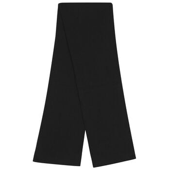 Black Logo Knitted Scarf