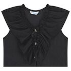 طقم شورت باللون الاسود مكشكش للبنات, 2, hi-res