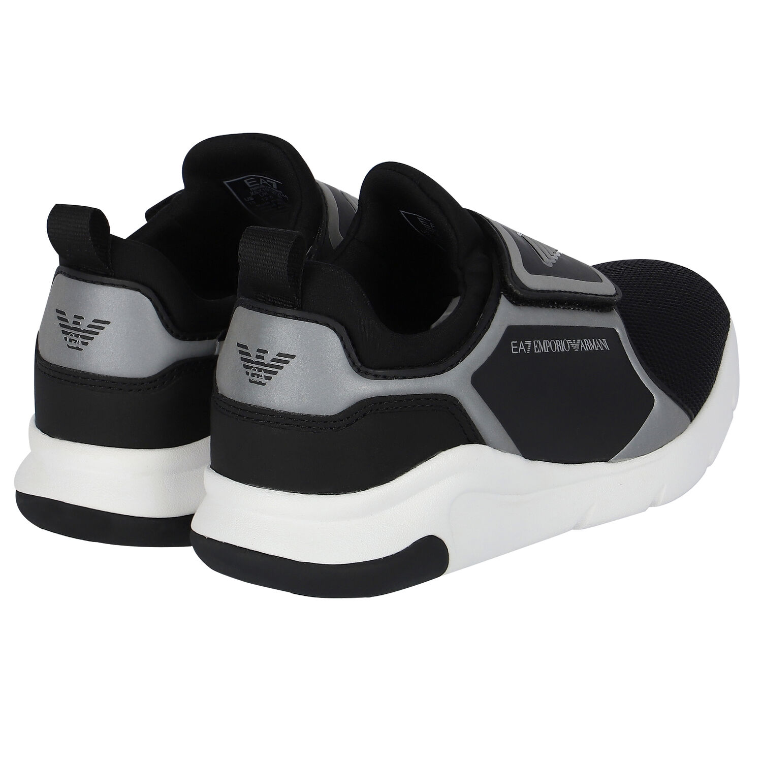 Black & White Logo Trainers, 1, hi-res