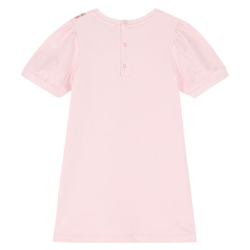 Younger Girls Pink Bag Print Dress