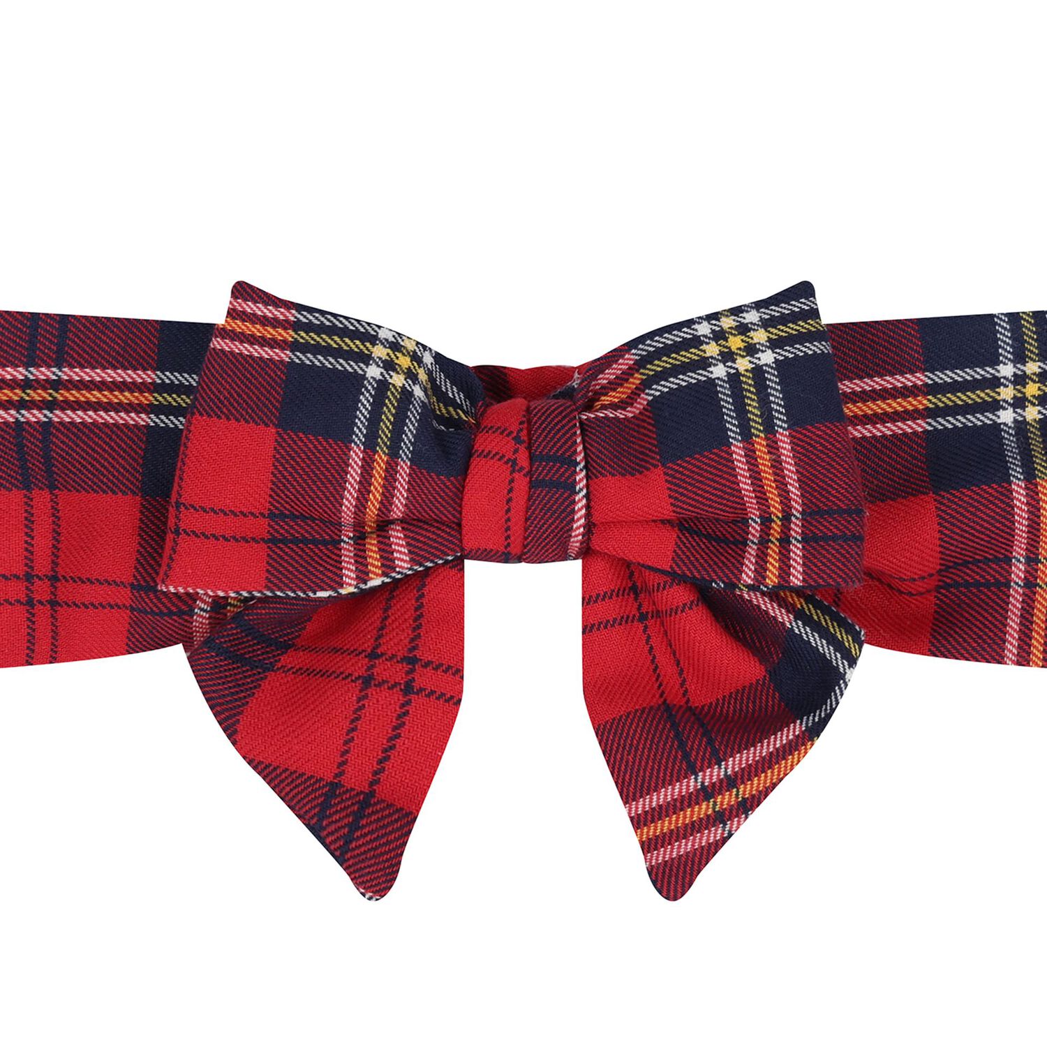 Baby Girls Red Bow Tartan Headband, 1, hi-res