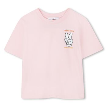 MARC JACOBS Girls Pink Logo Disney T-Shirt, 1 Girls Pink Logo Disney T-Shirt