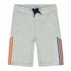 Boys Grey Logo Jersey Shorts, 1, hi-res