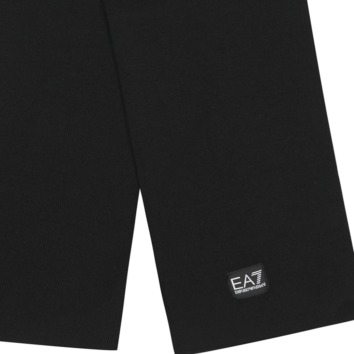 Black Logo Knitted Scarf, 1, hi-res