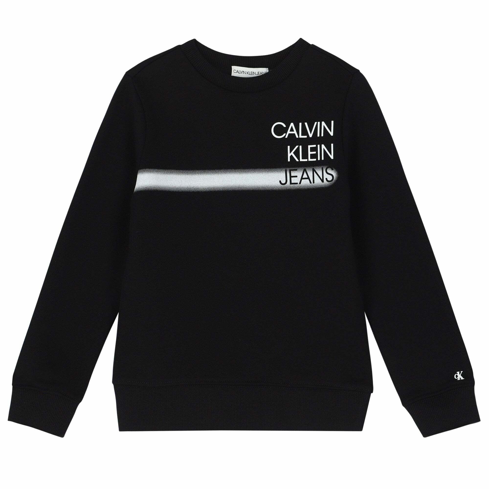 Calvin Klein Boys Black Logo Sweatshirt Junior Couture UAE