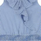 Girls Blue & White Gingham Dress, 1, hi-res