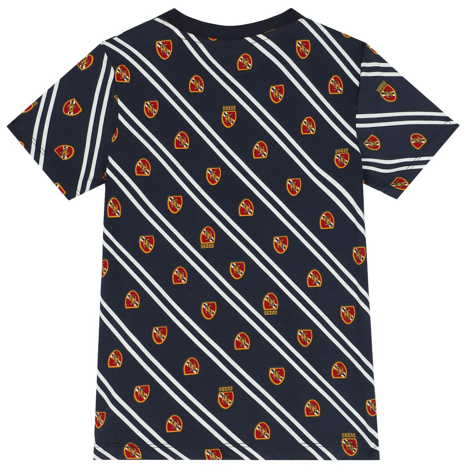 تيشيرت أولاد بالشعار باللون الكحلي, 4, hi-res