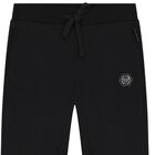 Boys Black Logo Joggers, 1, hi-res
